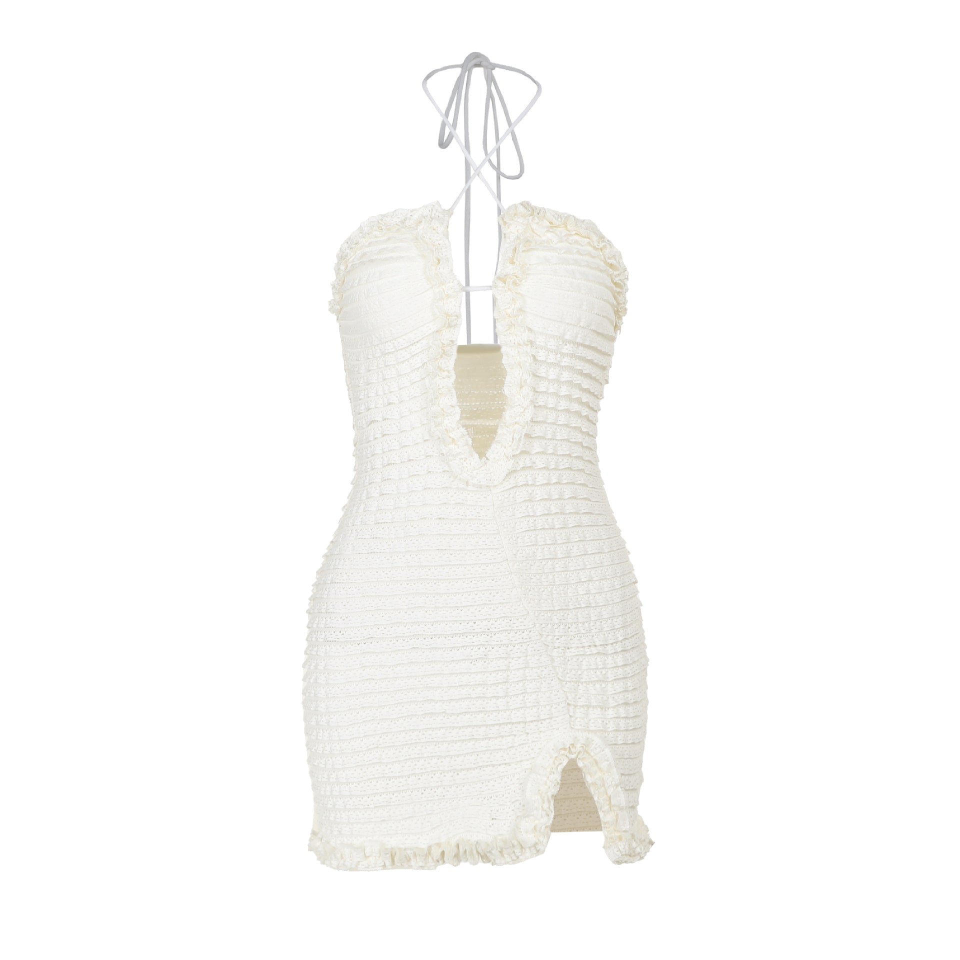 Summer Type Hip Elegant Sexy Mechanism Hollow Out Cutout Split Dress Women Bella Mia