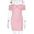 Spring Dress Socialite Elegant Slim Fit off Shoulder Hip Dress Women Bella Mia
