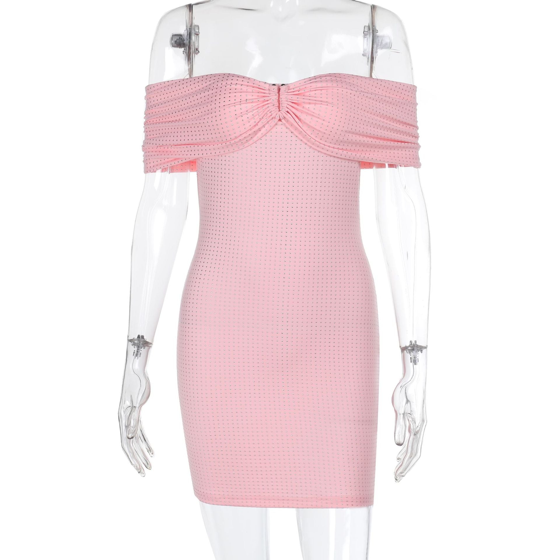 Spring Dress Socialite Elegant Slim Fit off Shoulder Hip Dress Women Bella Mia