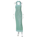 Sexy Tube Top Solid Color Slim Long Socialite Close-Fitting Sequ Dress Women Bella Mia