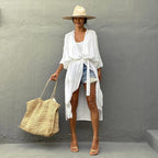 Popular Rayon Multi Color Beach Blouse Loose Cardigan Holiday Sun Protection Blouse after All Blouse Bella Mia