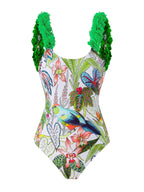 One Piece Printed Skirt Conservative Swimwear Two Piece Women Swimsuit Bella Mia