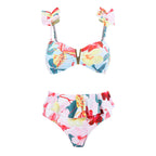 Split Conservative Swimsuit Printing V Iron Mesh Wrap Skirt Set Swimsuit Bella Mia