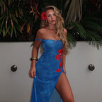 Sexy Big Backless Printed Dress Summer Split Slimming Maxi Dress for Women Bella Mia
