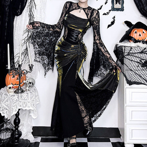 Autumn Elegant Lace Batwing Sleeve Irregular Asymmetric Overhaul Waistcoat Top Women Bella Mia