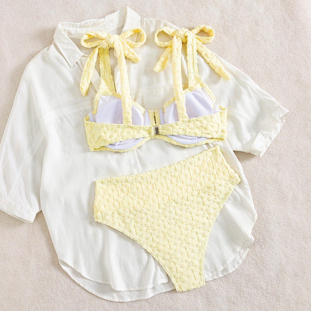 Bikini Sexy Split Two Piece Set Swimsuit Solid Color Bikini Swimsuit Bella Mia