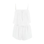 Thin Summer Pajamas Women Suspender Shorts Two Piece Set Sexy Stretch Soft Home Wear Bella Mia