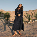 Rayon Breasted Sun Protection Cardigan Beach Cover up Sun Protection Clothing Holiday Maxi Dress