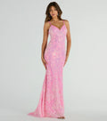 Lace up Mermaid Sequ Pink Dress Spring Summer Vacation Casual Dress Bella Mia