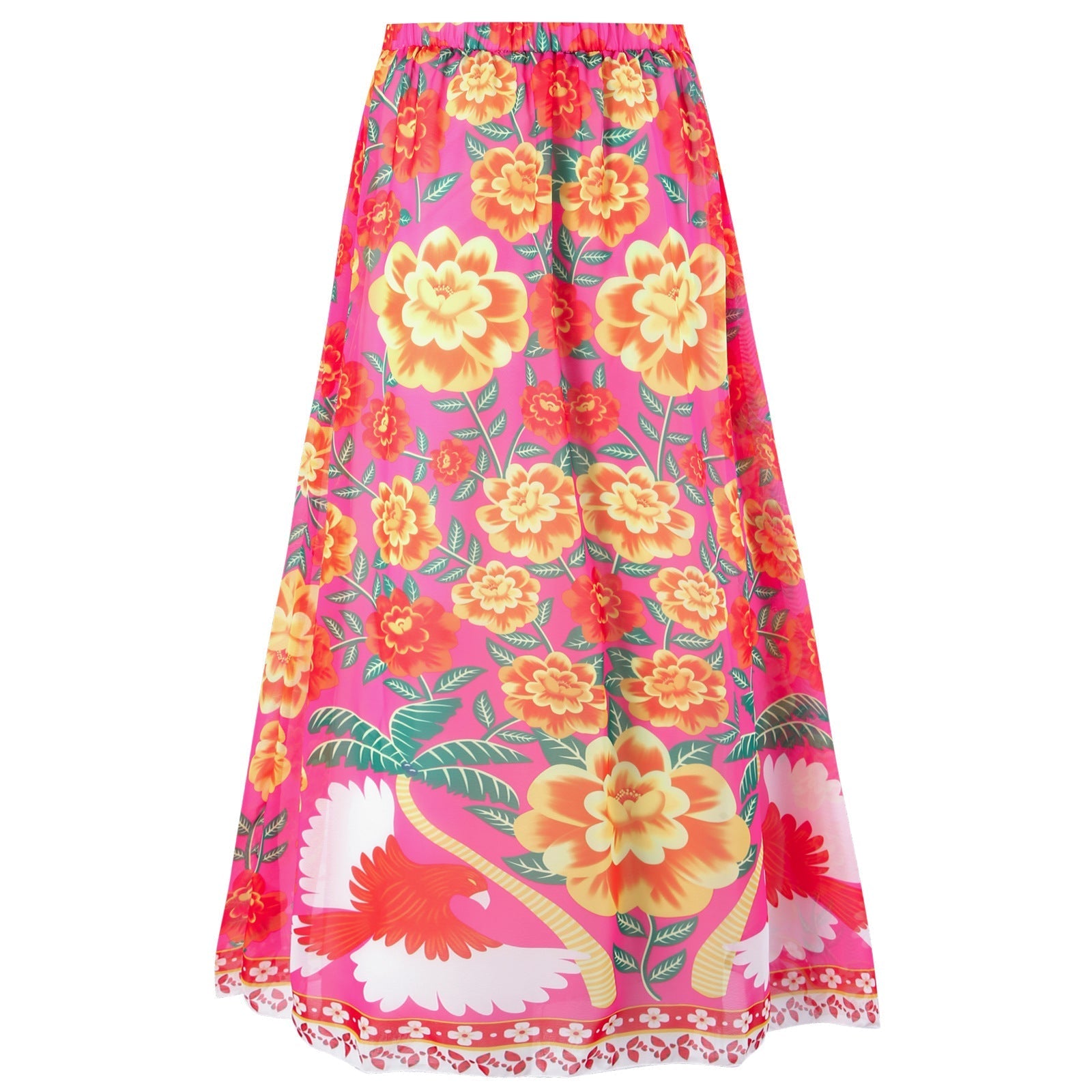 Spring Sexy Swimsuit Women Conservative Warm Printed Swimsuit Wrap Skirt Set Bella Mia