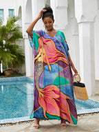 Beach Cover up Loose Robe Vacation Maxi Dress Swimsuit Outwear Women Bella Mia
