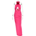 Dress Sexy Floral Stitched Backless Halter Strap Hip Bella Mia