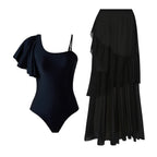 Sexy Swimsuit Women Flounced Two Piece Set Tulle Skirt Swimsuit Outfit Bella Mia