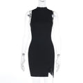 Spring Dress Socialite Sexy Slim Basic Split Vest Dress Bella Mia