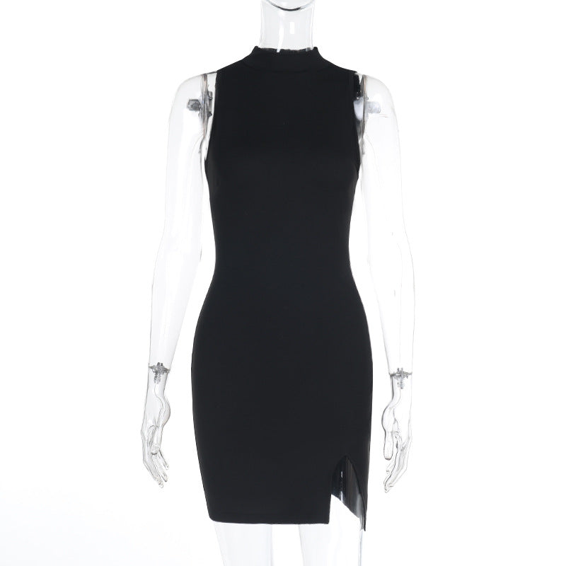 Spring Dress Socialite Sexy Slim Basic Split Vest Dress Bella Mia