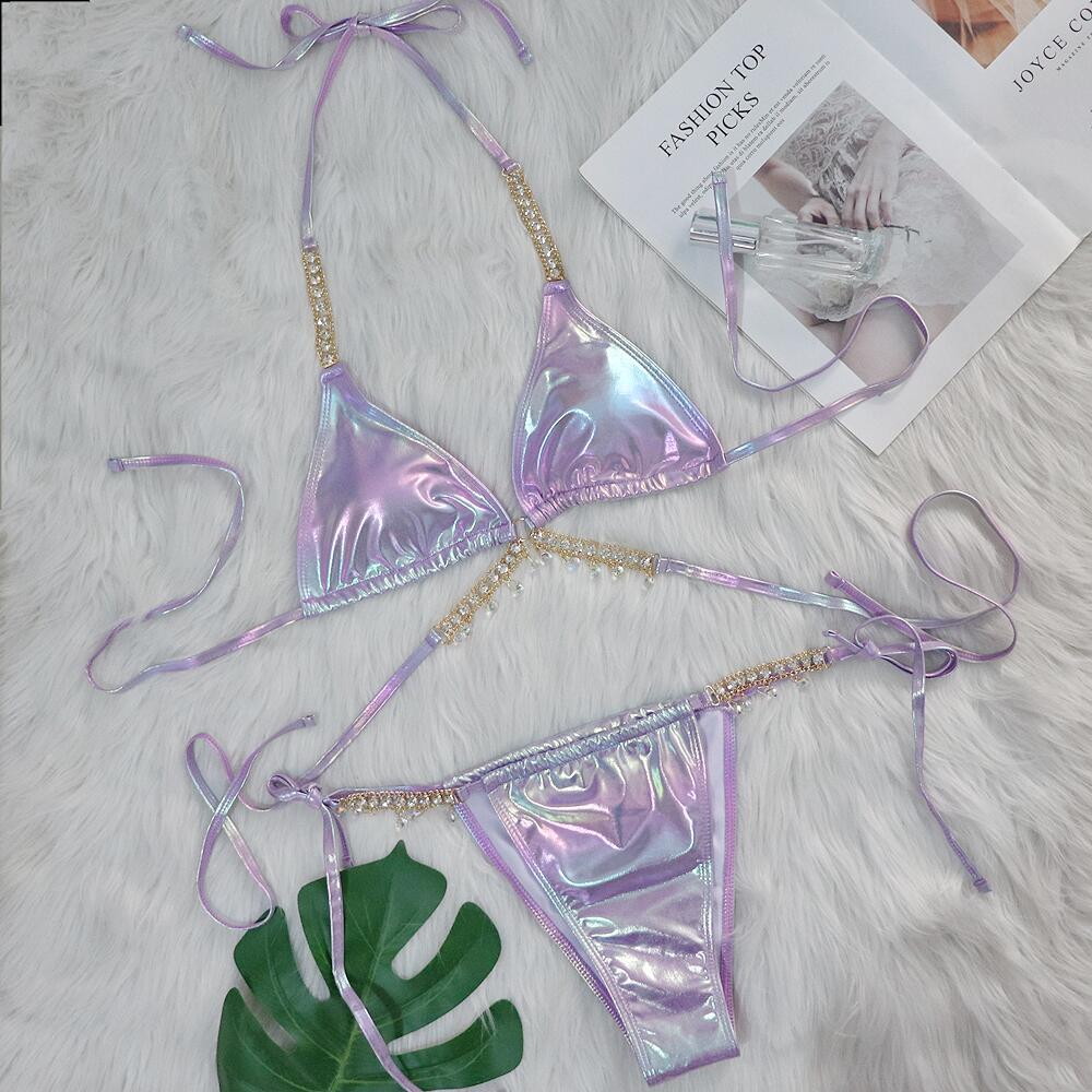 Crystal Diamond Bikini Sexy Bronzing Strap Women Split Swimsuit Swimsuit Bella Mia