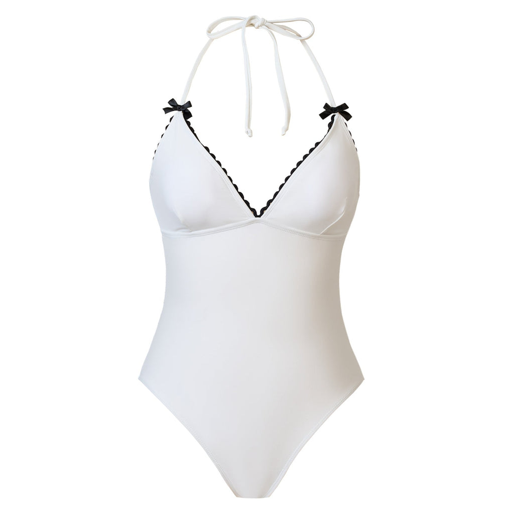 One Piece Swimsuit Women Black White Sexy Two Piece Sets Swimsuit Chiffon Dress Bella Mia