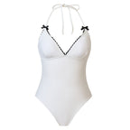 One Piece Swimsuit Women Black White Sexy Two Piece Sets Swimsuit Chiffon Dress Bella Mia