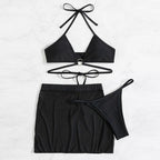 Ladies Swimsuit Split Three-Piece Set Tulle Skirt Swimsuit Backless Sexy Bikini Bella Mia