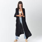 Rust Red Lace Cardigan Loose Beach Sun Protection Coat Beach Cover Up Swimsuit Outwear Women Bella Mia