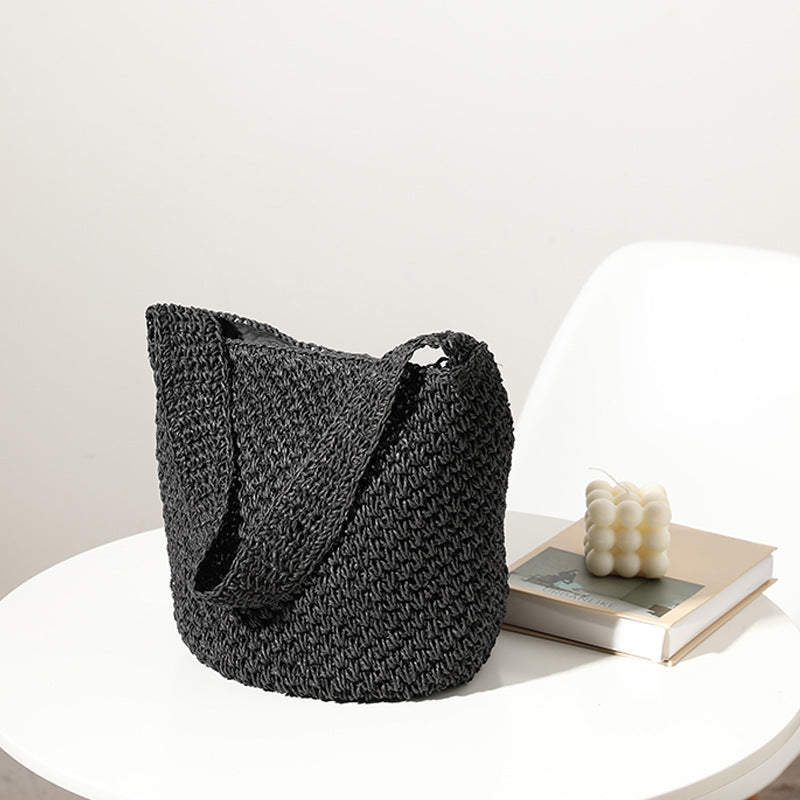 Hand Woven Bag Woven Bag Straw Bag Woven Bag Bucket Bag Seaside Vacation Beach Bag Bella Mia