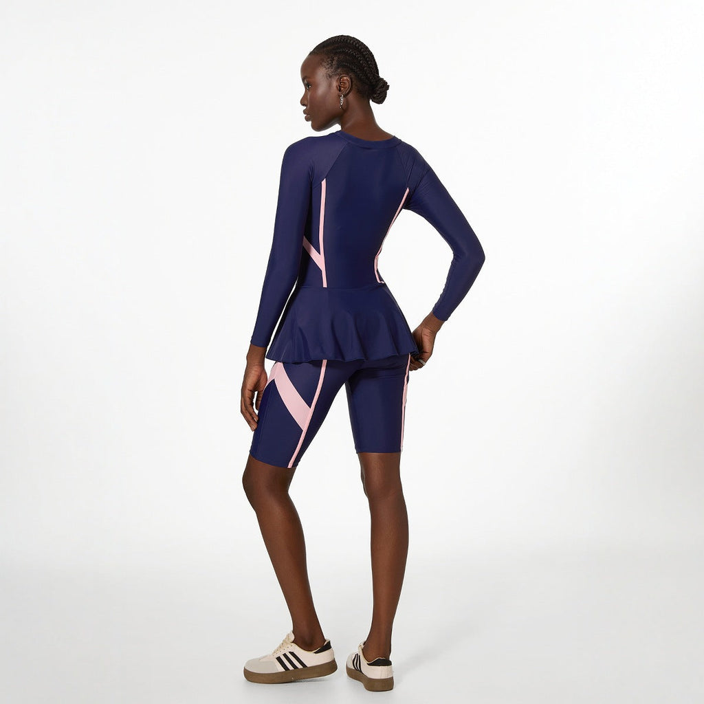 Swimsuit for Women Siamese Conservative Swimwear Long Sleeve Sun Protection Spring Museum Special Popular Swimsuit Bella Mia