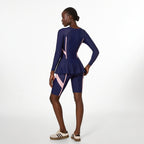 Swimsuit for Women Siamese Conservative Swimwear Long Sleeve Sun Protection Spring Museum Special Popular Swimsuit Bella Mia