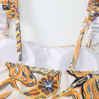 Women Flying Edge One Piece Women Swimwear Retro Cover Belly Slimming Swimsuit Chiffon Beach Dress Bella Mia