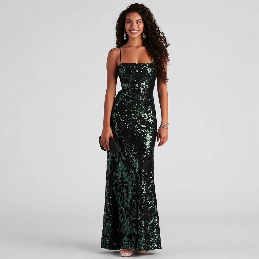 Summer Dress Sexy Formal Dress Sequin Sling Dress Elegant Socialite Bella Mia