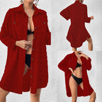 Vacation Sun Protection Clothing Women Beach Jacket Beach Cover Up Breasted Shirt Swimsuit Outwear Bella Mia