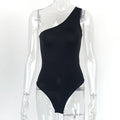 Summer Women Clothing Sexy One-Shoulder Onesie Slim Fit Backless Sleeveless Diagonal Collar Top Bella Mia