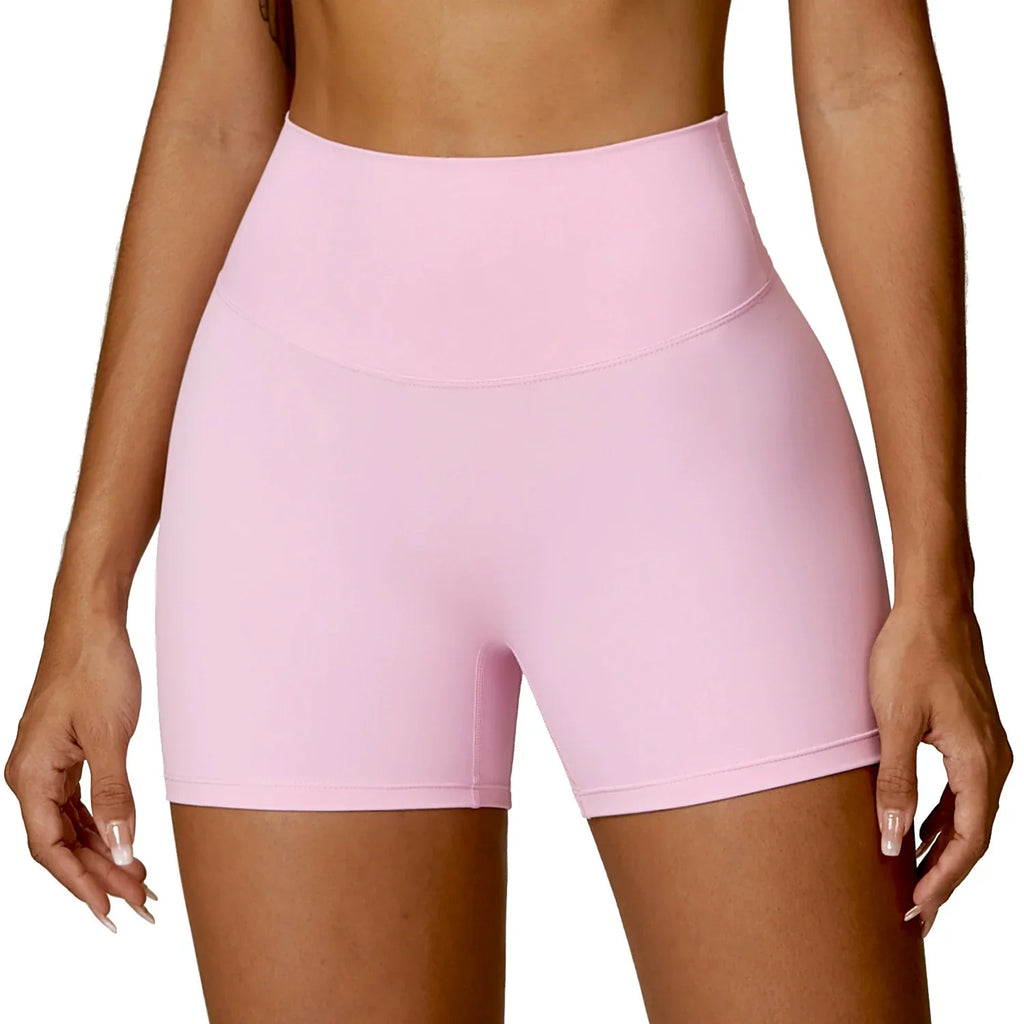 Fashion Brushed High Waist Yoga Shorts Belly Contracting Peach Hip Raise Running Fitness Pants Slim Fit Sports Shorts Shorts LUXLIFE BRANDS