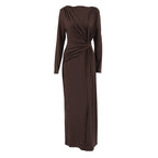 Autumn French Dress Maxi Dress Women Textured Waist Slimming Evening Dress Bella Mia