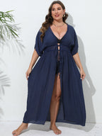 Women Coat Women Clothes Lace Stitching Beach Bikini Cover Up Strap Sun Protection Cardigan Bella Mia