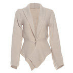 Autumn Winter Women Clothing Deep V Plunge neck Sexy Hollow Out Cutout Loose Sweater Cardigan Coat Bella Mia