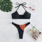 High Quality Bikini Stitching Sexy Swimsuit Color Matching plus Size Women Seperated Swimwear Bella Mia