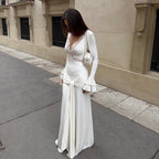 Spring Women Elegant Dress Elegant Design Sexy Lace Stitching Slim Fit Maxi Dress Bella Mia