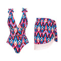 Spring Sexy Swimsuit Women Conservative Printed Swimsuit Wrap Skirt Set Bella Mia
