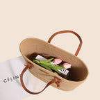 One Shoulder Cotton Thread Woven Bag Large Capacity Tote Straw Bag Vacation Beach Women Bag Bella Mia