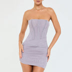 Women Clothing Tube Top off Neck Dress Fashionable Sexy Night Club Backless Hip Bella Mia
