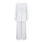 Fall Arrival Loose Casual Simple Homewear Modal Long Sleeved Trousers Women Pajamas Bella Mia