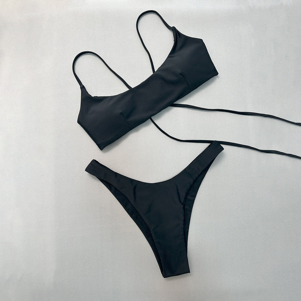 Bikini Sexy Bikini Solid Color Split Women Swimsuit Women Bella Mia