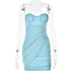 Women Clothing Summer off Neck Tube Top Dress Sexy Backless Hip Bella Mia