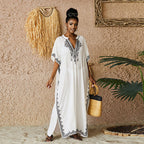 Vacation Beach Blouse Stand Collar Dress Beach Cover Up Swimsuit Outwear Bella Mia