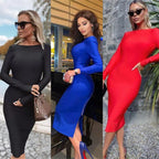 Sexy Dress Women New Backless Long Sleeves Midi Dress for Women Bella Mia