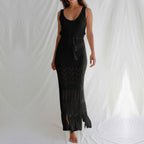 Sunscreen Beach Dress Hollow Out Cutout out Strap Women Maxi Dress with Tassel Bikini Swimsuit Blouse Bella Mia
