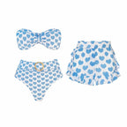 Heart Printing Bow One Piece Swimsuit Women Bella Mia