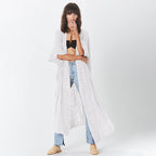 Rust Red Lace Cardigan Loose Beach Sun Protection Coat Beach Cover Up Swimsuit Outwear Women Bella Mia