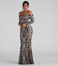 Women Elegant Sequ Sexy off Neck Dress Cocktail Evening Maxi Dress Bella Mia