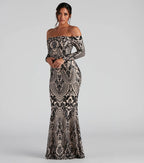 Women Elegant Sequ Sexy off Neck Dress Cocktail Evening Maxi Dress Bella Mia